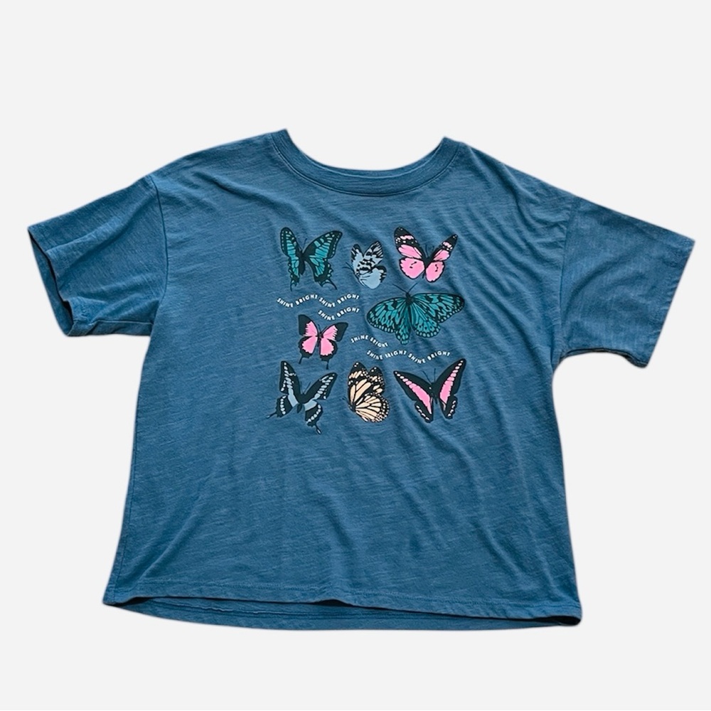 SO L(10/12) short sleeve graphic tee butterflies